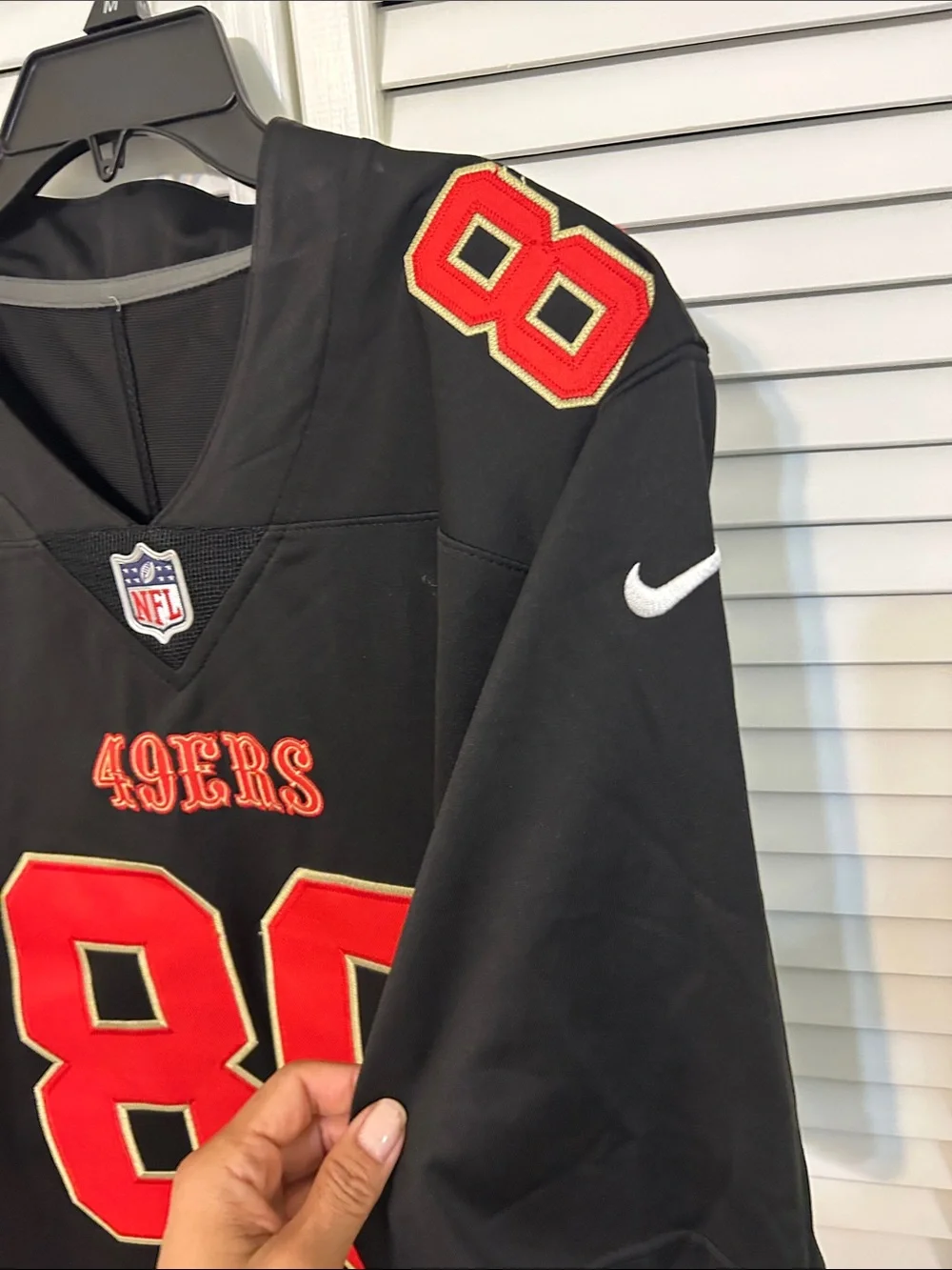 Nike San Francisco 49ers #80 Black NFL Jersey Rice L/XL - Picture 2 of 3